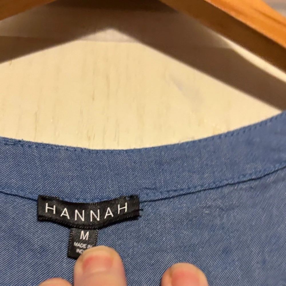 Hannah‎ Blue Embroidered Blouse - Picture 3 of 6